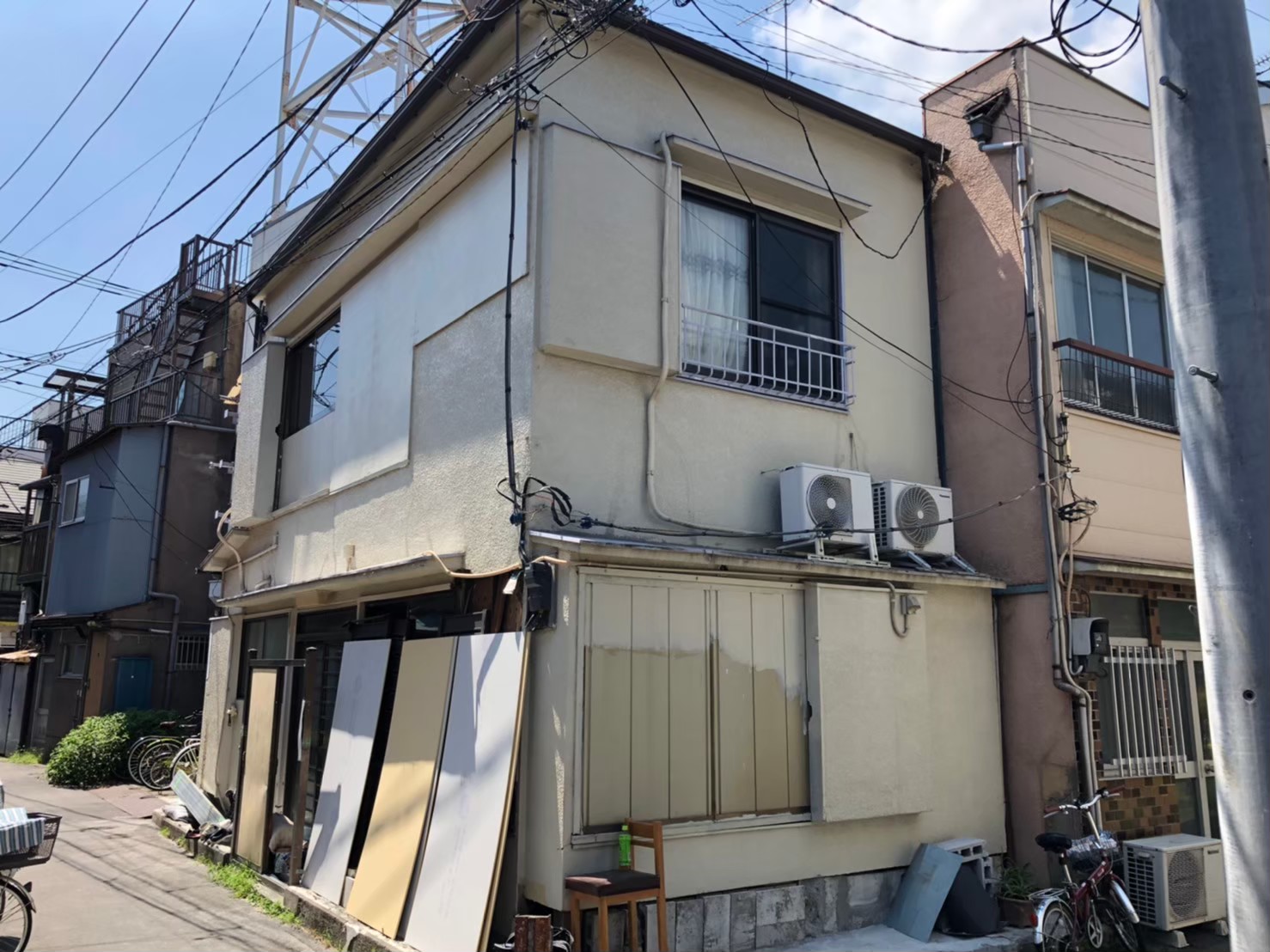 金属サイディング　カバー工法